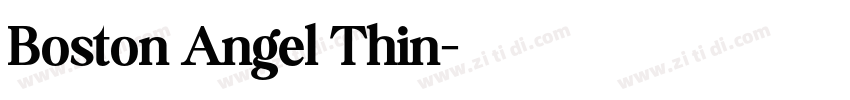 Boston Angel Thin字体转换